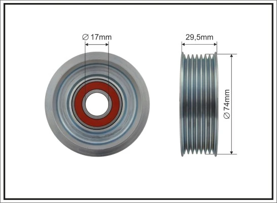 Deflection/Guide Pulley, V-ribbed belt