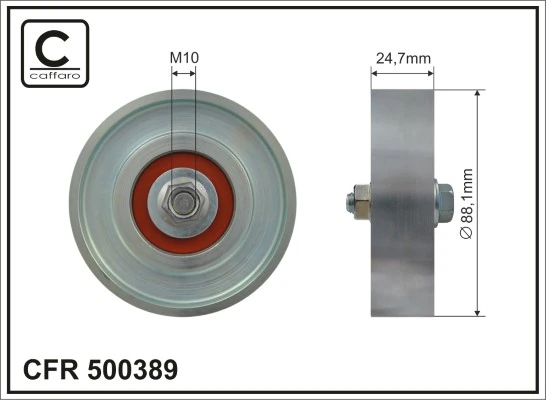 Deflection/Guide Pulley, V-ribbed belt