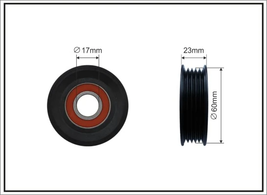 Tensioner Pulley, V-ribbed belt