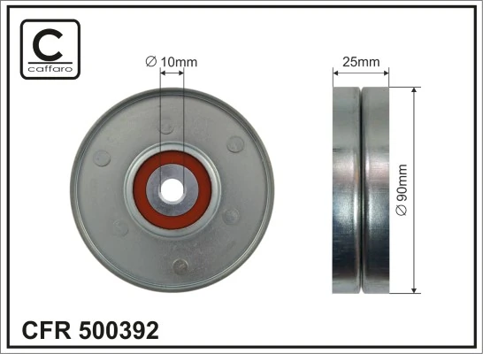Deflection/Guide Pulley, V-ribbed belt