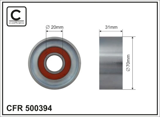 Deflection/Guide Pulley, V-ribbed belt