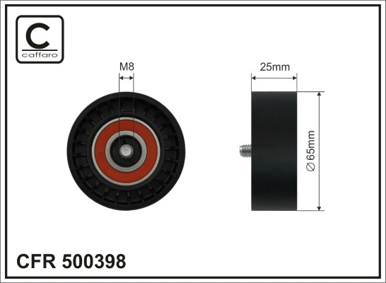 Deflection/Guide Pulley, V-ribbed belt