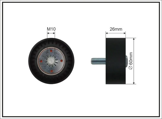 Deflection/Guide Pulley, V-ribbed belt
