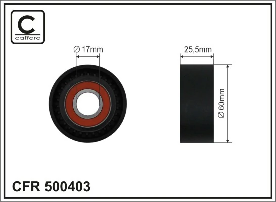Deflection/Guide Pulley, V-ribbed belt
