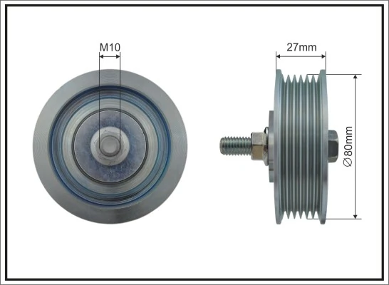 Deflection/Guide Pulley, V-ribbed belt