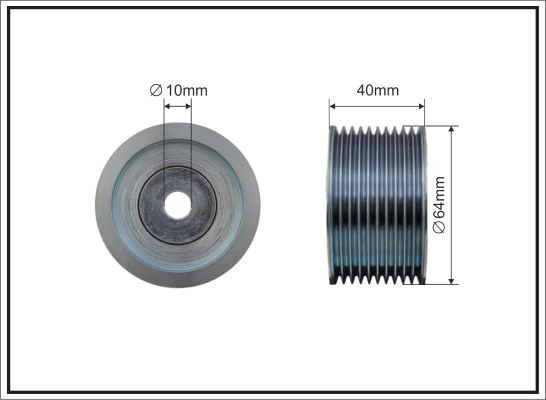 Deflection/Guide Pulley, V-ribbed belt
