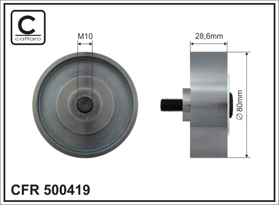 Deflection/Guide Pulley, V-ribbed belt