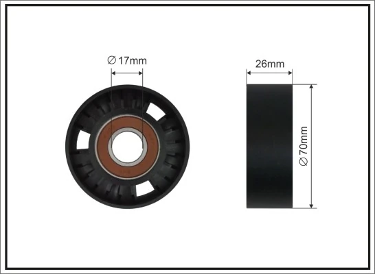 Tensioner Pulley, V-ribbed belt
