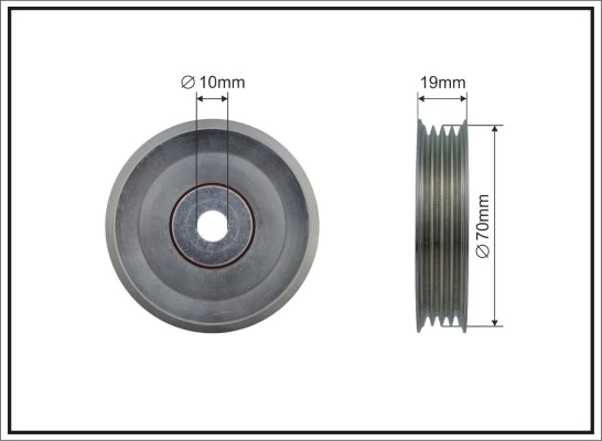 Deflection/Guide Pulley, V-ribbed belt