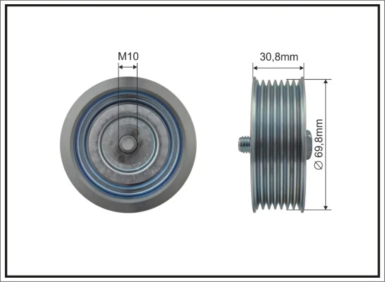 Deflection/Guide Pulley, V-ribbed belt