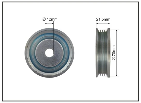 Deflection/Guide Pulley, V-ribbed belt