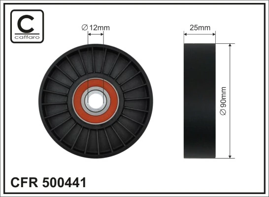 Deflection/Guide Pulley, V-ribbed belt