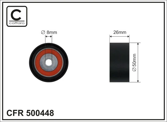 Deflection/Guide Pulley, V-ribbed belt