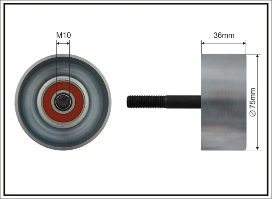 Deflection/Guide Pulley, V-ribbed belt