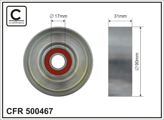 Tensioner Pulley, V-ribbed belt