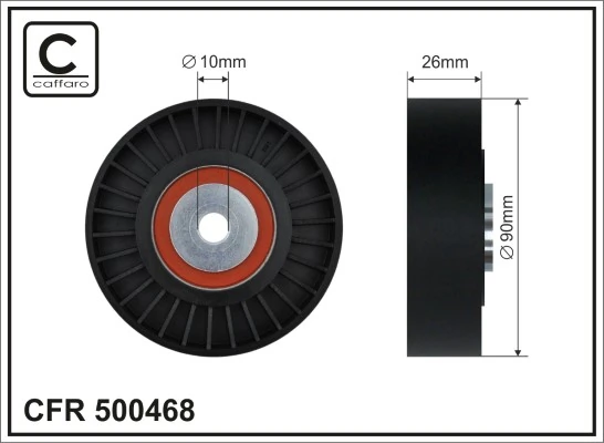 Deflection/Guide Pulley, V-ribbed belt