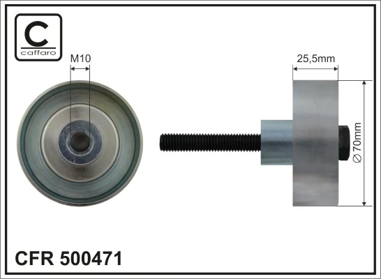 Deflection/Guide Pulley, V-ribbed belt