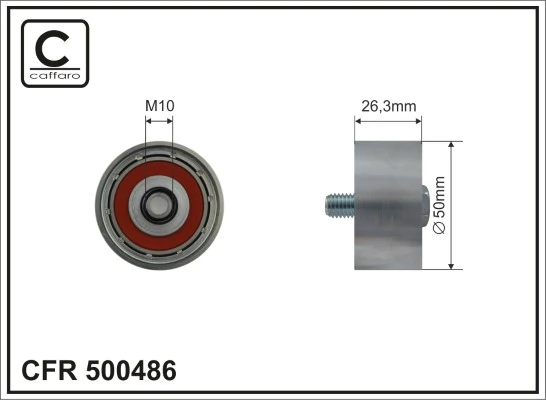 Deflection/Guide Pulley, V-ribbed belt