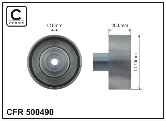 Deflection/Guide Pulley, V-ribbed belt