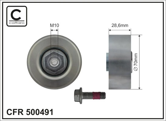 Deflection/Guide Pulley, V-ribbed belt