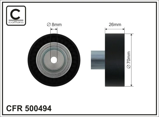 Deflection/Guide Pulley, V-ribbed belt