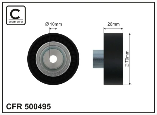 Deflection/Guide Pulley, V-ribbed belt