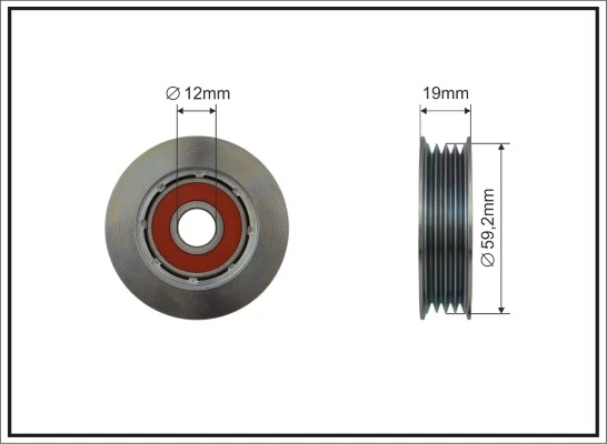 Tensioner Pulley, V-ribbed belt
