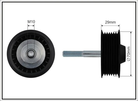Deflection/Guide Pulley, V-ribbed belt
