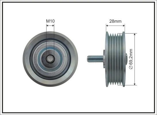 Deflection/Guide Pulley, V-ribbed belt