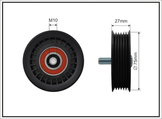 Deflection/Guide Pulley, V-ribbed belt