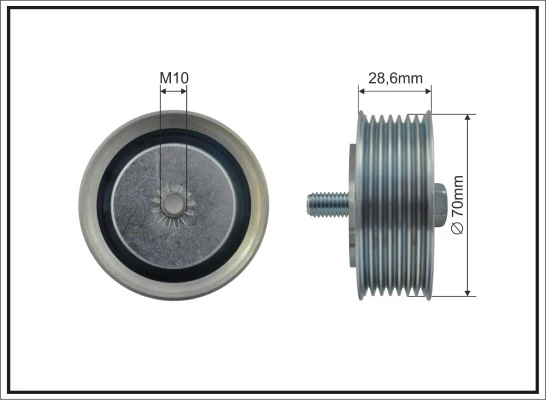Deflection/Guide Pulley, V-ribbed belt