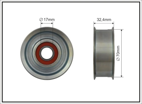 Tensioner Pulley, V-ribbed belt