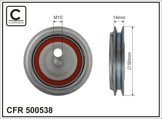 Deflection/Guide Pulley, V-ribbed belt