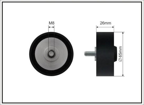Deflection/Guide Pulley, V-ribbed belt