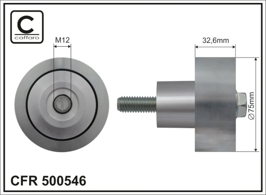 Deflection/Guide Pulley, V-ribbed belt