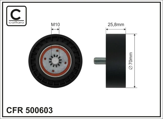 Deflection/Guide Pulley, V-ribbed belt