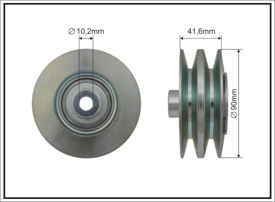 Deflection/Guide Pulley, V-ribbed belt