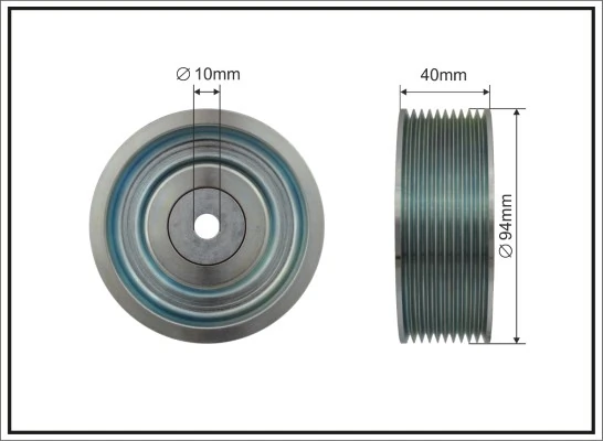 Deflection/Guide Pulley, V-ribbed belt