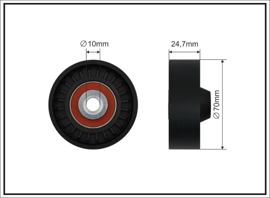 Deflection/Guide Pulley, V-ribbed belt