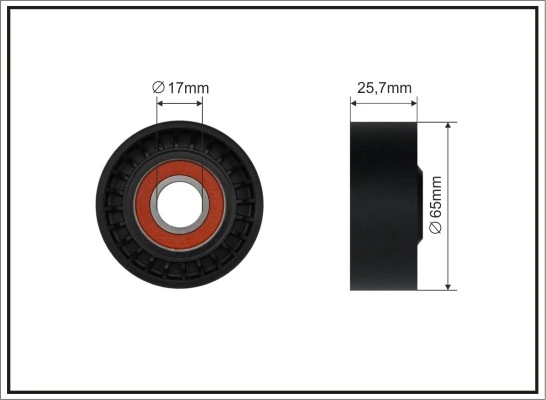 Tensioner Pulley, V-ribbed belt