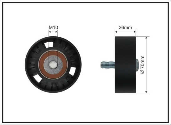Deflection/Guide Pulley, V-ribbed belt