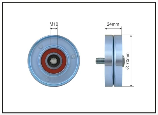 Deflection/Guide Pulley, V-ribbed belt