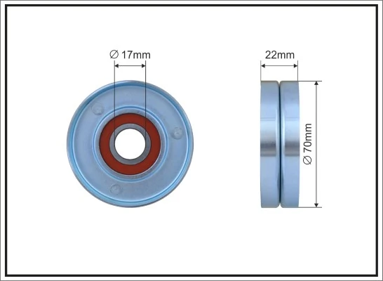 Deflection/Guide Pulley, V-ribbed belt