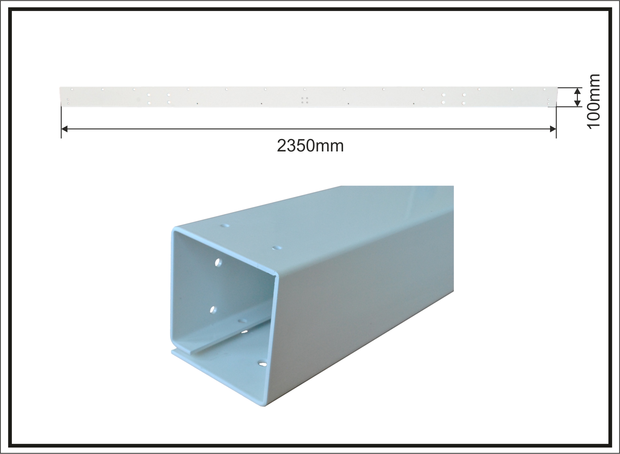 Bumper L=2350mm, Width=100mm