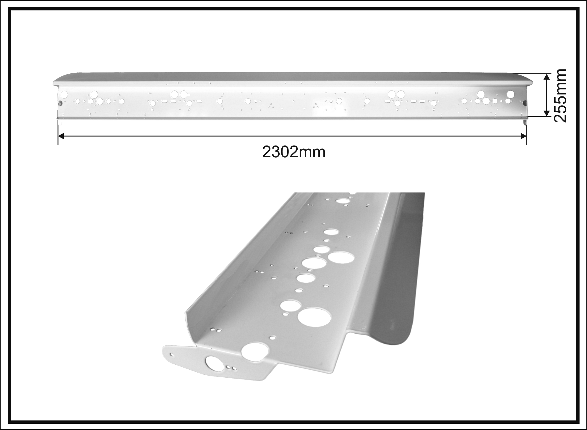 Bumper KRONE rear/aizm. 2302/255 mm