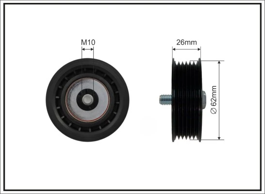 Deflection/Guide Pulley, V-ribbed belt