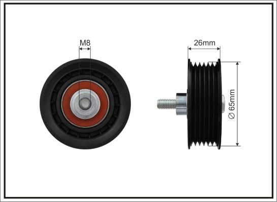 Deflection/Guide Pulley, V-ribbed belt