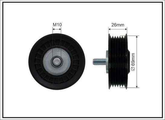 Deflection/Guide Pulley, V-ribbed belt