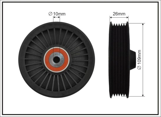 Deflection/Guide Pulley, V-ribbed belt