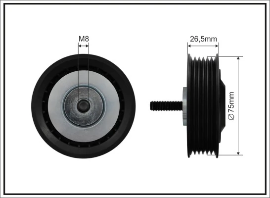 Tensioner Pulley, V-ribbed belt